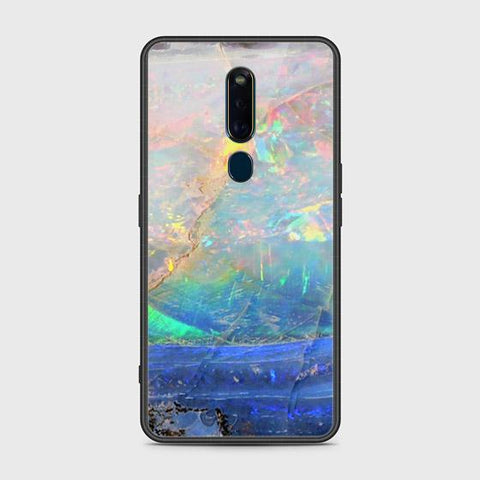 Oppo F11 Pro Cover - Colorful Marble Series - HQ Ultra Shine Premium Infinity Glass Soft Silicon Borders Case