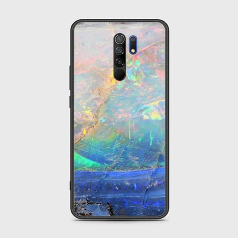 Xiaomi Redmi 9 Prime Cover - Colorful Marble Series - HQ Ultra Shine Premium Infinity Glass Soft Silicon Borders Case