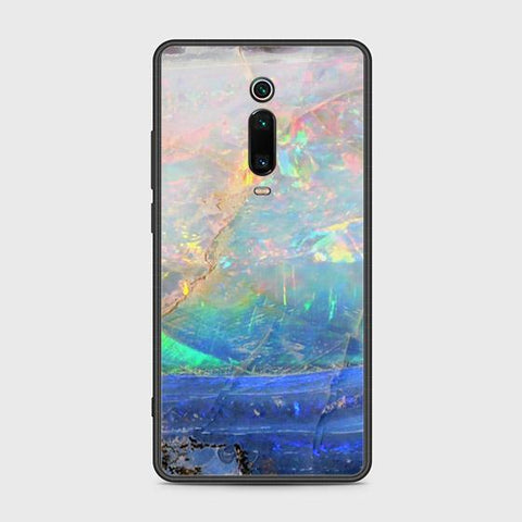 Xiaomi Mi 9T Cover - Colorful Marble Series - HQ Ultra Shine Premium Infinity Glass Soft Silicon Borders Case