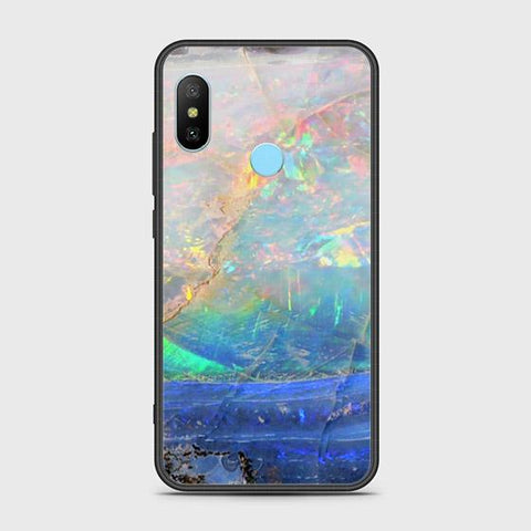 Xiaomi Redmi Note 6 Pro Cover - Colorful Marble Series - HQ Ultra Shine Premium Infinity Glass Soft Silicon Borders Case