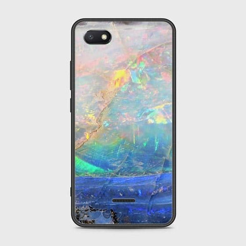 Xiaomi Redmi 6A Cover - Colorful Marble Series - HQ Ultra Shine Premium Infinity Glass Soft Silicon Borders Case