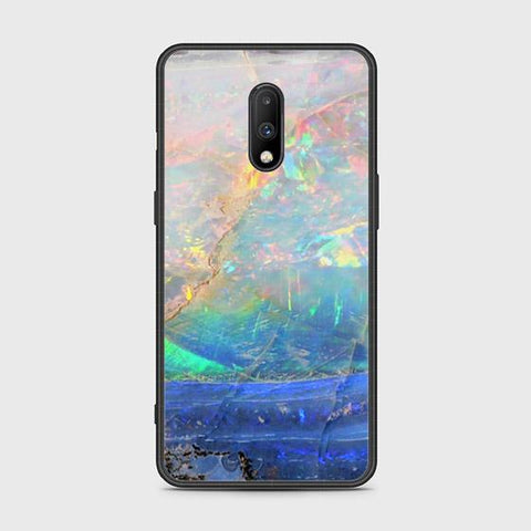 OnePlus 6T Cover - Colorful Marble Series - HQ Ultra Shine Premium Infinity Glass Soft Silicon Borders Case