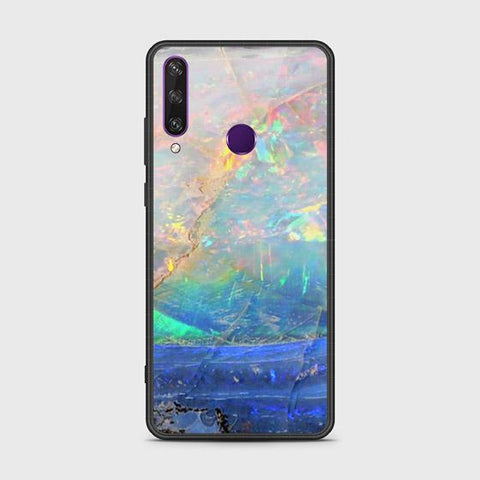 Huawei Y6p Cover - Colorful Marble Series - HQ Ultra Shine Premium Infinity Glass Soft Silicon Borders Case