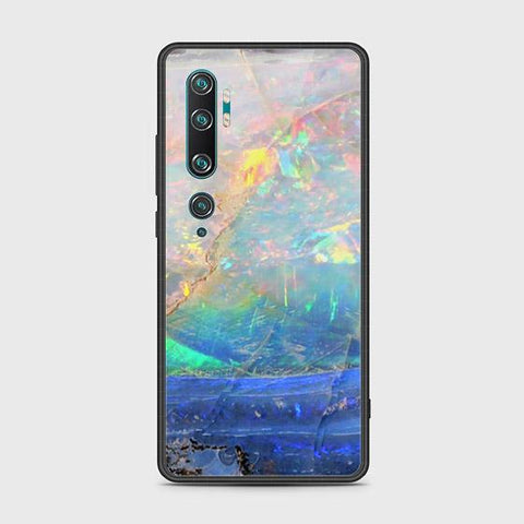 Xiaomi Mi Note 10 Cover - Colorful Marble Series - HQ Ultra Shine Premium Infinity Glass Soft Silicon Borders Case