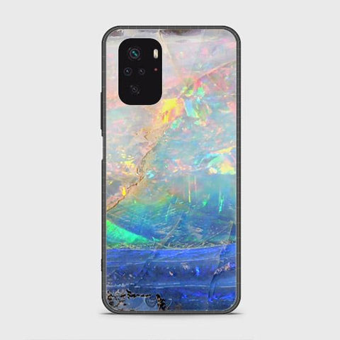 Xiaomi Redmi Note 10 4G Cover - Colorful Marble Series - HQ Ultra Shine Premium Infinity Glass Soft Silicon Borders Case