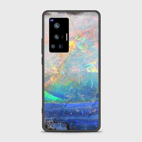 Vivo X70 Pro Cover - Colorful Marble Series - HQ Ultra Shine Premium Infinity Glass Soft Silicon Borders Case