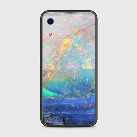 Huawei Honor 8A Cover - Colorful Marble Series - HQ Ultra Shine Premium Infinity Glass Soft Silicon Borders Case