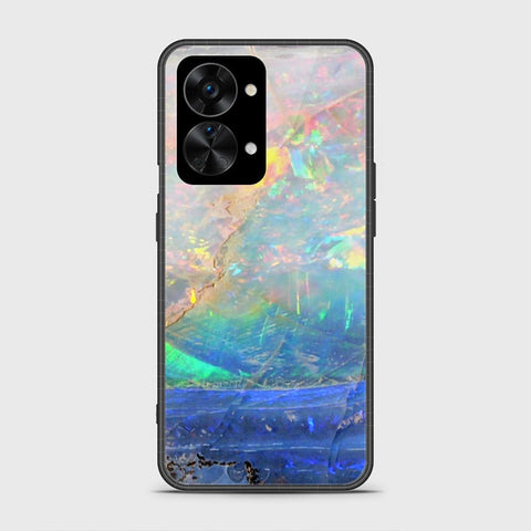 OnePlus Nord 2T Cover - Colorful Marble Series - HQ Ultra Shine Premium Infinity Glass Soft Silicon Borders Case