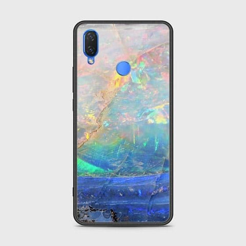 Huawei Y6s 2019 Cover - Colorful Marble Series - HQ Ultra Shine Premium Infinity Glass Soft Silicon Borders Case