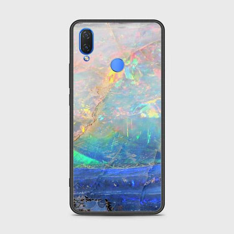 Huawei Y7 Pro 2019 Cover - Colorful Marble Series - HQ Ultra Shine Premium Infinity Glass Soft Silicon Borders Case
