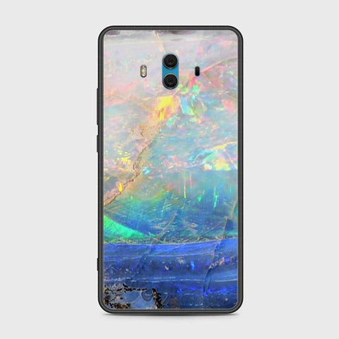 Huawei Mate 10 Cover - Colorful Marble Series - HQ Ultra Shine Premium Infinity Glass Soft Silicon Borders Case