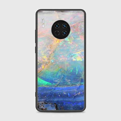 Huawei Mate 30 Cover - Colorful Marble Series - HQ Ultra Shine Premium Infinity Glass Soft Silicon Borders Case