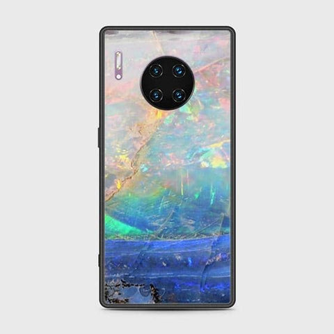 Huawei Mate 30 Pro Cover - Colorful Marble Series - HQ Ultra Shine Premium Infinity Glass Soft Silicon Borders Case