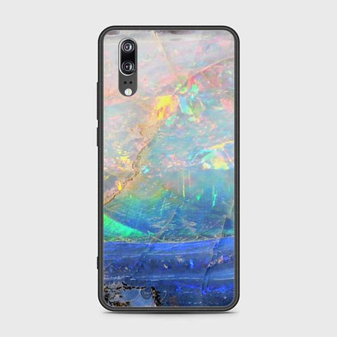 Huawei P20 Cover - Colorful Marble Series - HQ Ultra Shine Premium Infinity Glass Soft Silicon Borders Case