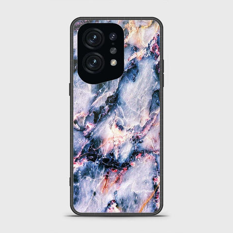 Oppo Find X5 Cover - Colorful Marble Series - HQ Ultra Shine Premium Infinity Glass Soft Silicon Borders Case