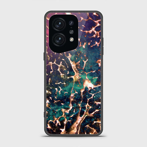 Oppo Find X5 Cover - Colorful Marble Series - HQ Ultra Shine Premium Infinity Glass Soft Silicon Borders Case