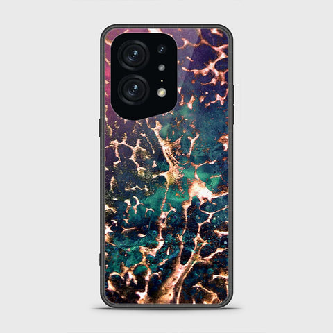 Oppo Find X5 Pro Cover - Colorful Marble Series - HQ Ultra Shine Premium Infinity Glass Soft Silicon Borders Case