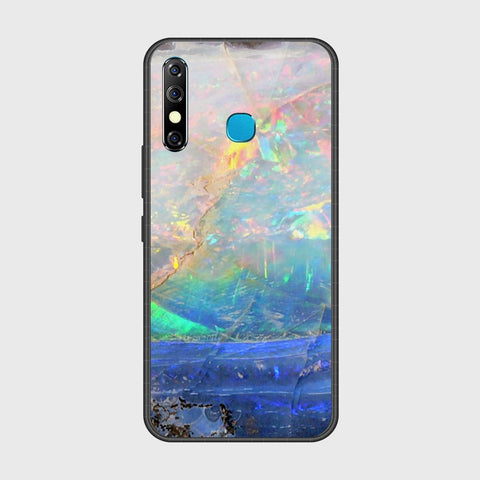 Tecno Spark 4 Cover- Colorful Marble Series - HQ Ultra Shine Premium Infinity Glass Soft Silicon Borders Case