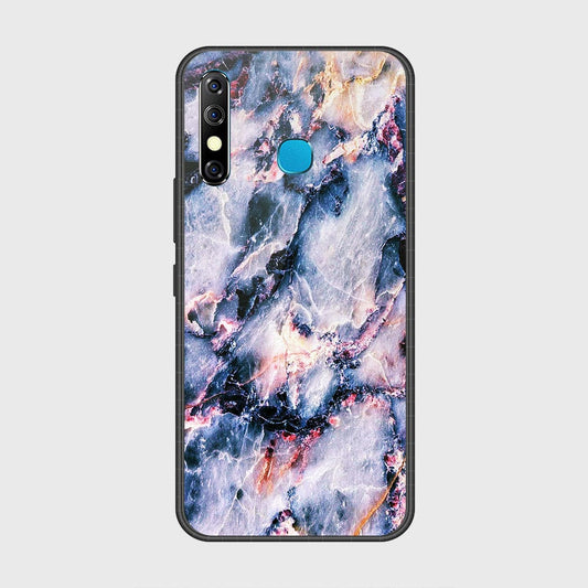 Infinix Hot 8 Cover- Colorful Marble Series - HQ Ultra Shine Premium Infinity Glass Soft Silicon Borders Case