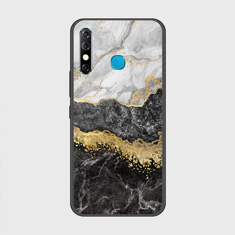 Infinix Hot 8 Cover- Colorful Marble Series - HQ Ultra Shine Premium Infinity Glass Soft Silicon Borders Case