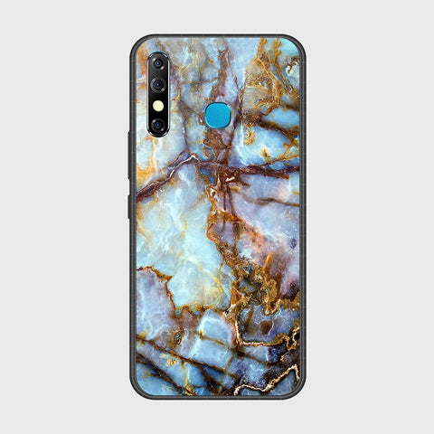Infinix Hot 8 Cover- Colorful Marble Series - HQ Ultra Shine Premium Infinity Glass Soft Silicon Borders Case
