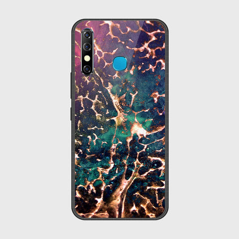 Infinix Hot 8 Cover- Colorful Marble Series - HQ Ultra Shine Premium Infinity Glass Soft Silicon Borders Case