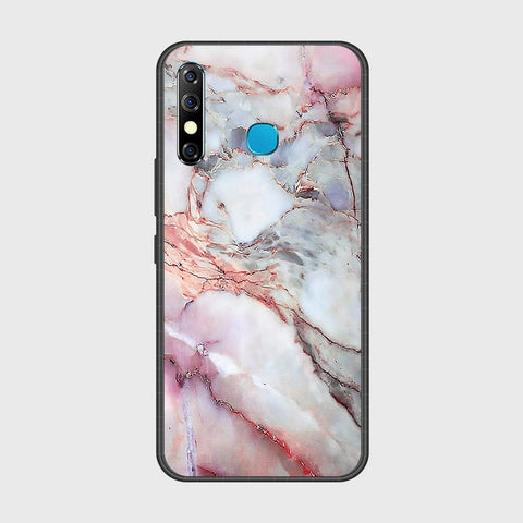 Infinix Hot 8 Cover- Colorful Marble Series - HQ Ultra Shine Premium Infinity Glass Soft Silicon Borders Case
