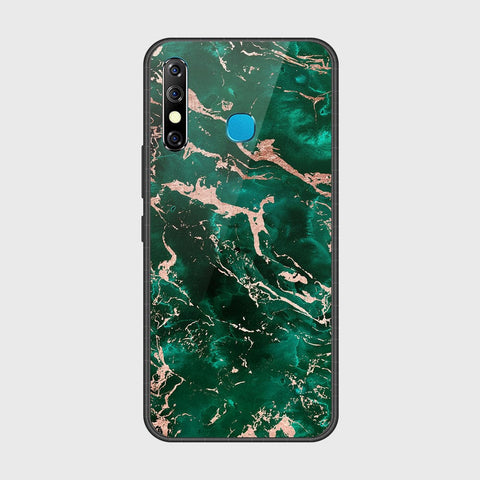 Infinix Hot 8 Cover- Colorful Marble Series - HQ Ultra Shine Premium Infinity Glass Soft Silicon Borders Case