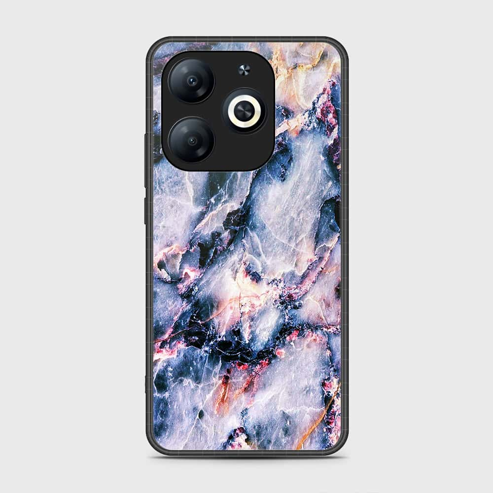 Infinix Smart 8 Pro Cover- Colorful Marble Series - HQ Ultra Shine Premium Infinity Glass Soft Silicon Borders Case