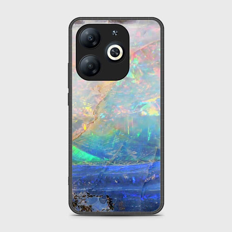 Tecno Pop 8 Cover- Colorful Marble Series - HQ Ultra Shine Premium Infinity Glass Soft Silicon Borders Case