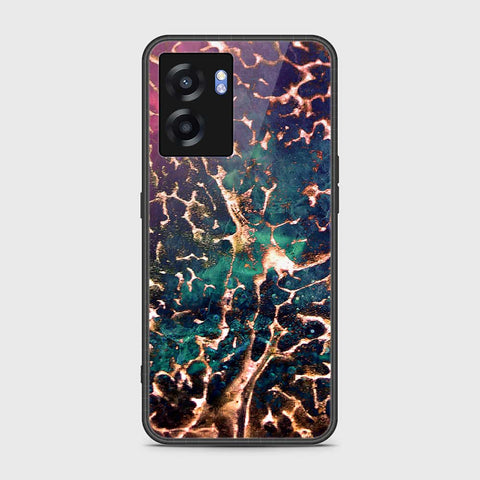 Oppo A77 5G Cover- Colorful Marble Series - HQ Ultra Shine Premium Infinity Glass Soft Silicon Borders Case