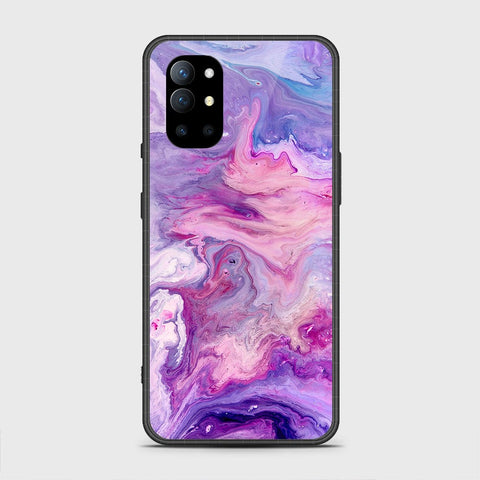 OnePlus 9R Cover - Colorful Marble Series - HQ Ultra Shine Premium Infinity Glass Soft Silicon Borders Case