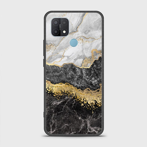 Oppo A15 Cover- Colorful Marble Series - HQ Ultra Shine Premium Infinity Glass Soft Silicon Borders Case