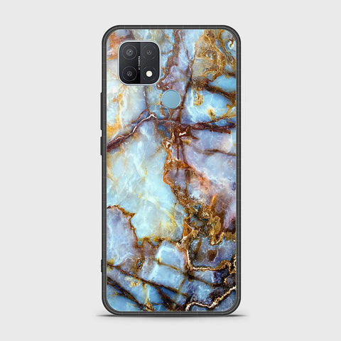 Oppo A15 Cover- Colorful Marble Series - HQ Ultra Shine Premium Infinity Glass Soft Silicon Borders Case