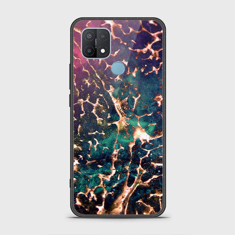 Oppo A15 Cover- Colorful Marble Series - HQ Ultra Shine Premium Infinity Glass Soft Silicon Borders Case