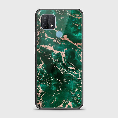 Oppo A15 Cover- Colorful Marble Series - HQ Ultra Shine Premium Infinity Glass Soft Silicon Borders Case