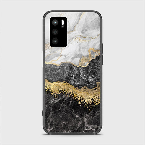 Oppo A16 Cover- Colorful Marble Series - HQ Ultra Shine Premium Infinity Glass Soft Silicon Borders Case