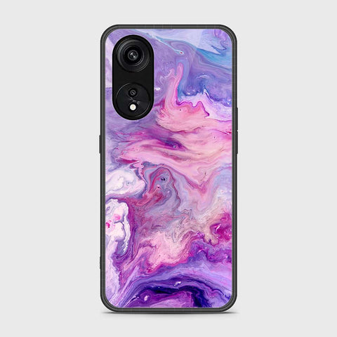 Oppo A1 Pro  Cover- Colorful Marble Series - HQ Ultra Shine Premium Infinity Glass Soft Silicon Borders Case