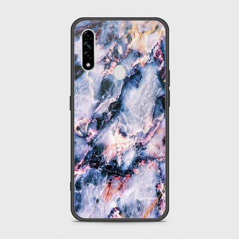 Oppo A8 Cover- Colorful Marble Series - HQ Ultra Shine Premium Infinity Glass Soft Silicon Borders Case