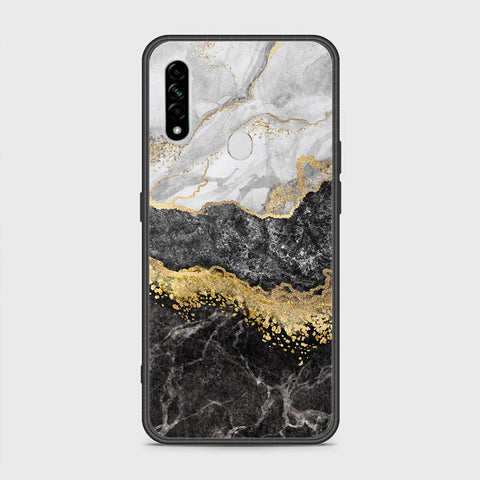 Oppo A8 Cover- Colorful Marble Series - HQ Ultra Shine Premium Infinity Glass Soft Silicon Borders Case