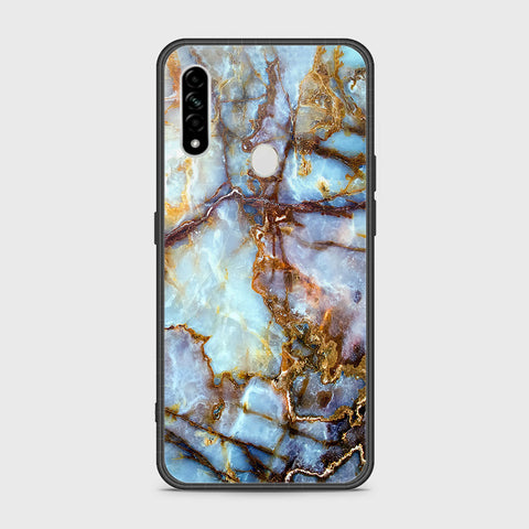 Oppo A8 Cover- Colorful Marble Series - HQ Ultra Shine Premium Infinity Glass Soft Silicon Borders Case