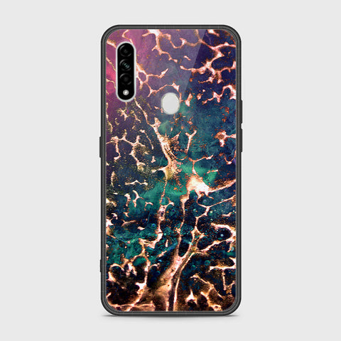 Oppo A31 Cover- Colorful Marble Series - HQ Ultra Shine Premium Infinity Glass Soft Silicon Borders Case
