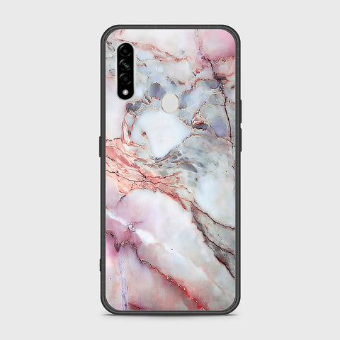 Oppo A8 Cover- Colorful Marble Series - HQ Ultra Shine Premium Infinity Glass Soft Silicon Borders Case