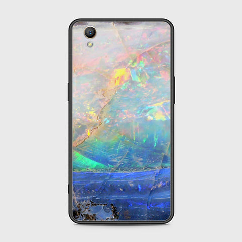 Oppo A37 Cover- Colorful Marble Series - HQ Ultra Shine Premium Infinity Glass Soft Silicon Borders Case