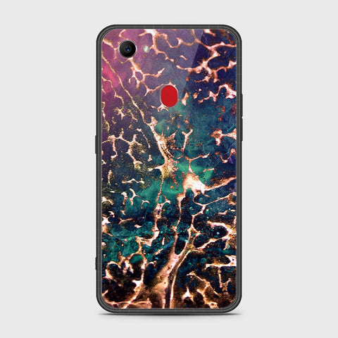Oppo F7 Cover- Colorful Marble Series - HQ Ultra Shine Premium Infinity Glass Soft Silicon Borders Case