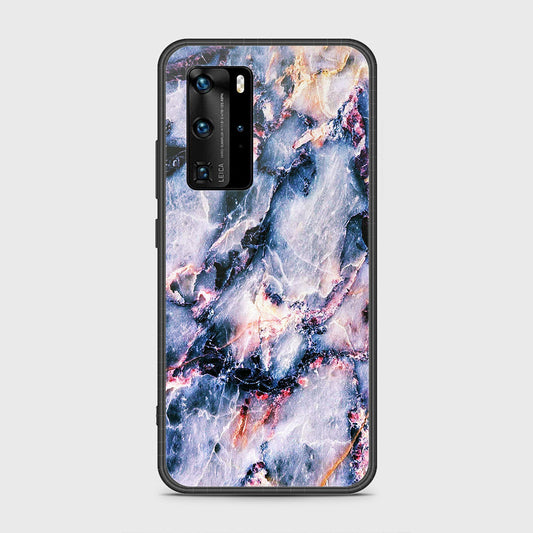 Huawei P40 Pro Cover- Colorful Marble Series - HQ Ultra Shine Premium Infinity Glass Soft Silicon Borders Case