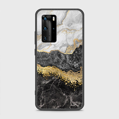 Huawei P40 Pro Cover- Colorful Marble Series - HQ Ultra Shine Premium Infinity Glass Soft Silicon Borders Case