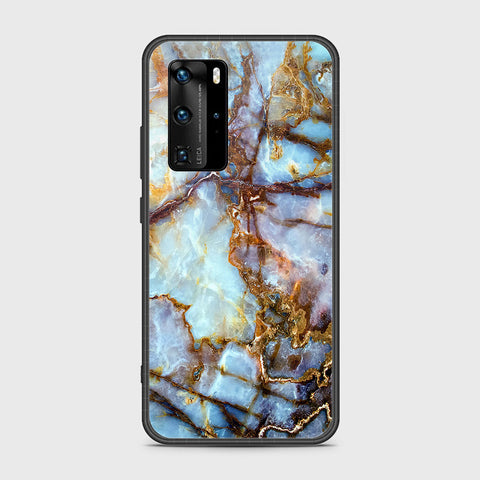 Huawei P40 Pro Cover- Colorful Marble Series - HQ Ultra Shine Premium Infinity Glass Soft Silicon Borders Case