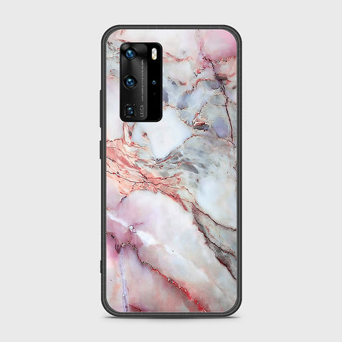 Huawei P40 Pro Cover- Colorful Marble Series - HQ Ultra Shine Premium Infinity Glass Soft Silicon Borders Case