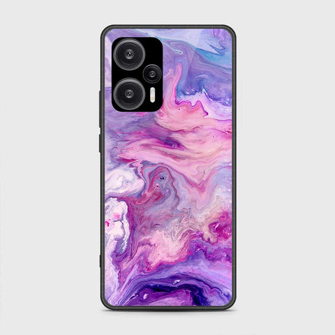 Xiaomi Poco F5  Cover- Colorful Marble Series - HQ Ultra Shine Premium Infinity Glass Soft Silicon Borders Case